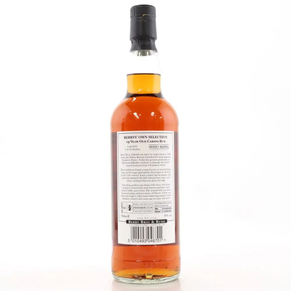 Hochauflösendes Bild von Berry Bros & Rudd Caroni Whisky Barrel 10th Anniversary 1997