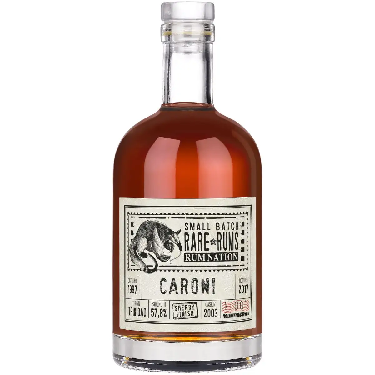 Bottle of Rum Nation Caroni Small Batch Rare Rums HTR 1997