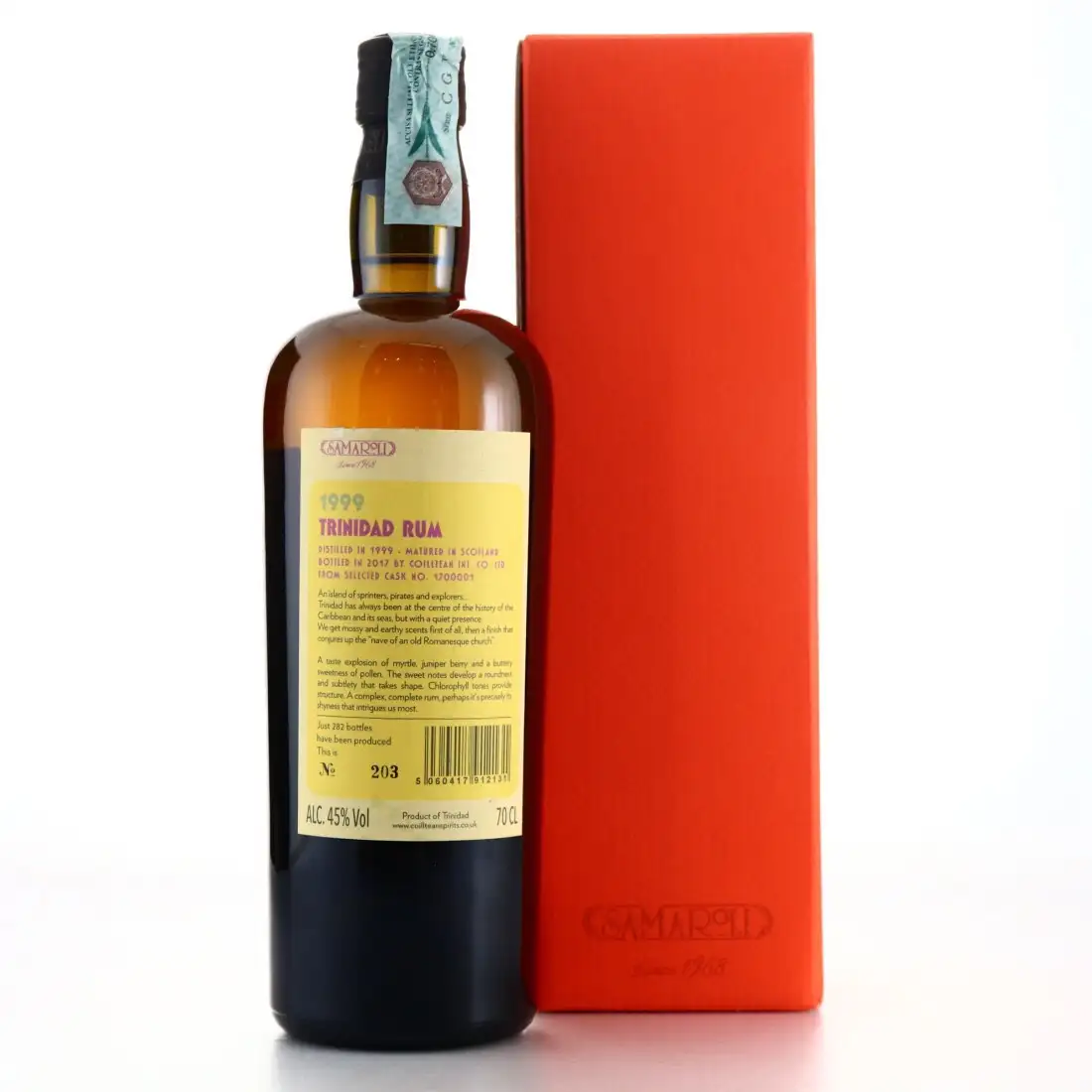 Hochauflösendes Bild von Samaroli Trinidad Rum 1999