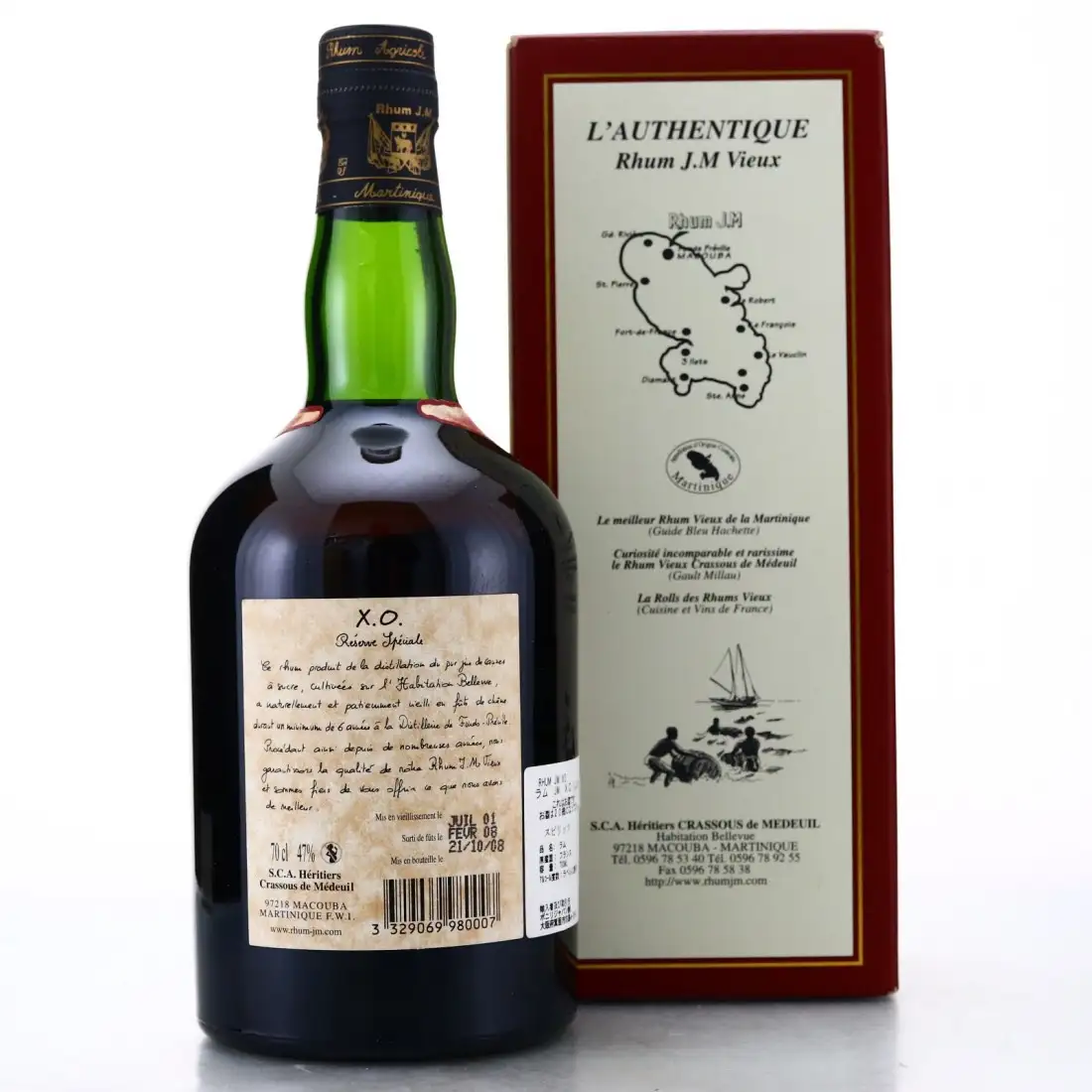 Hochauflösendes Bild von Rhum J.M XO Reserve Speciale 2001