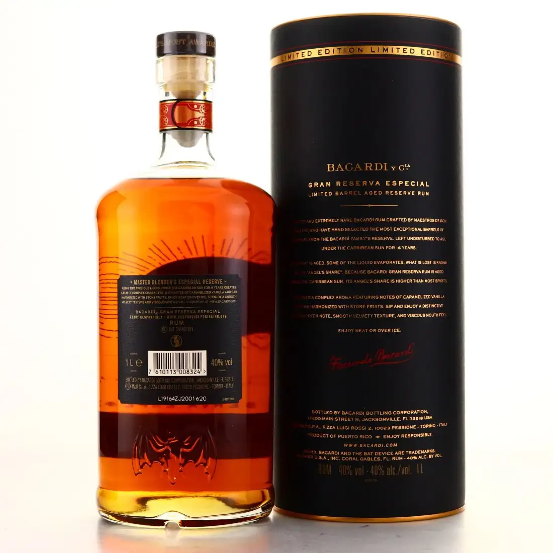 Hochauflösendes Bild von Bacardi Gran Reserva Especial 2003