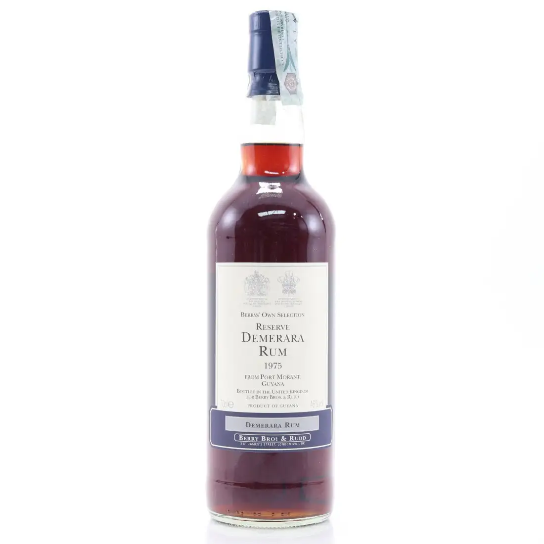 Bottle of Berry Bros & Rudd Port Mourant Reserve Demerara Rum 1975