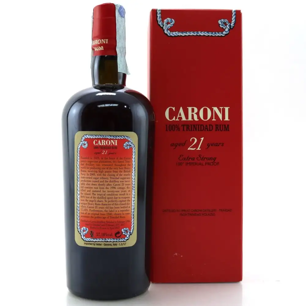 Hochauflösendes Bild von Velier Caroni 100% Trinidad Rum 21 1996