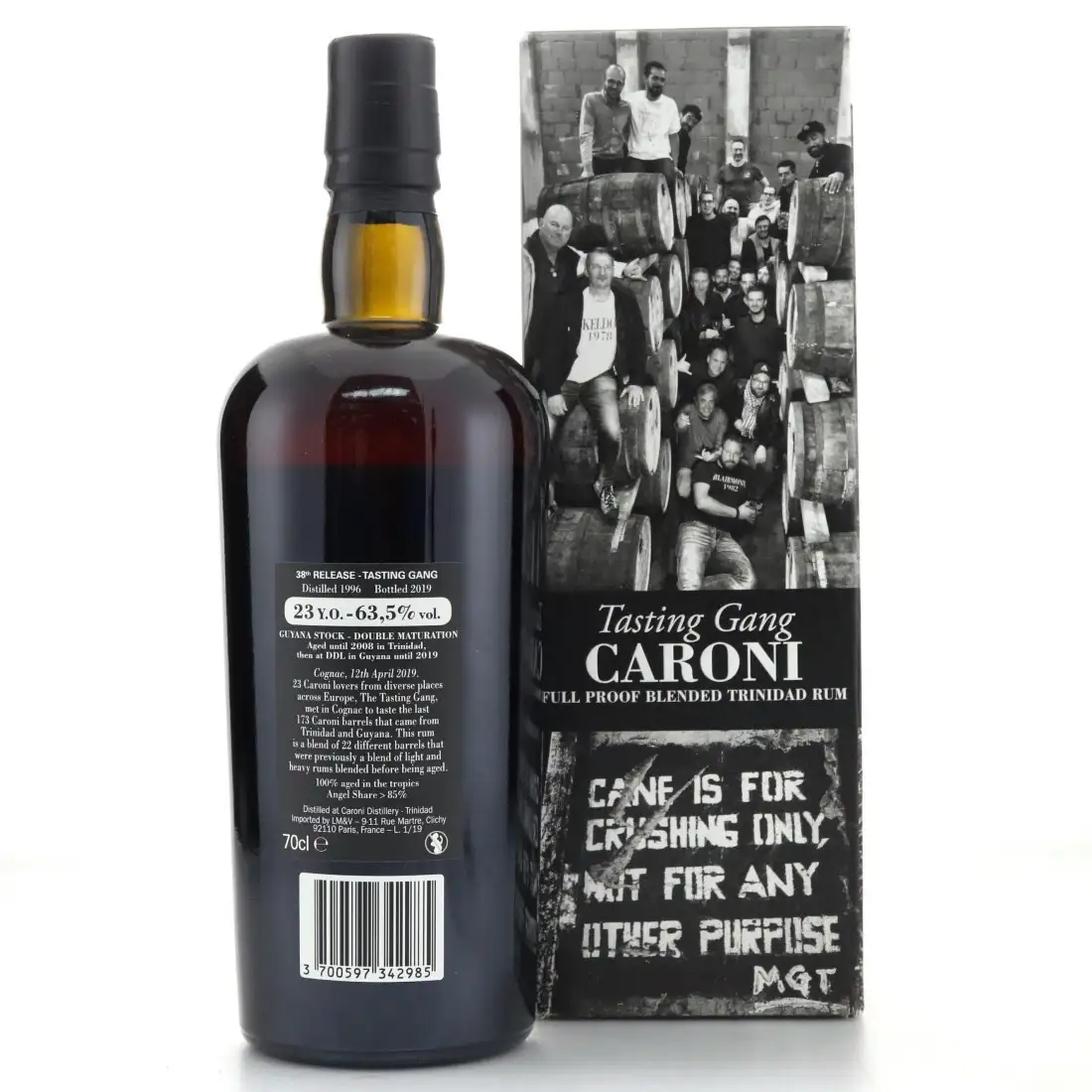 Hochauflösendes Bild von Velier Caroni 38th Release Tasting Gang Blended Trinidad Rum 1996