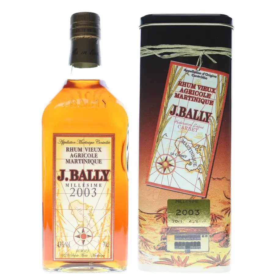 Bottle of J. Bally Millésime 2003