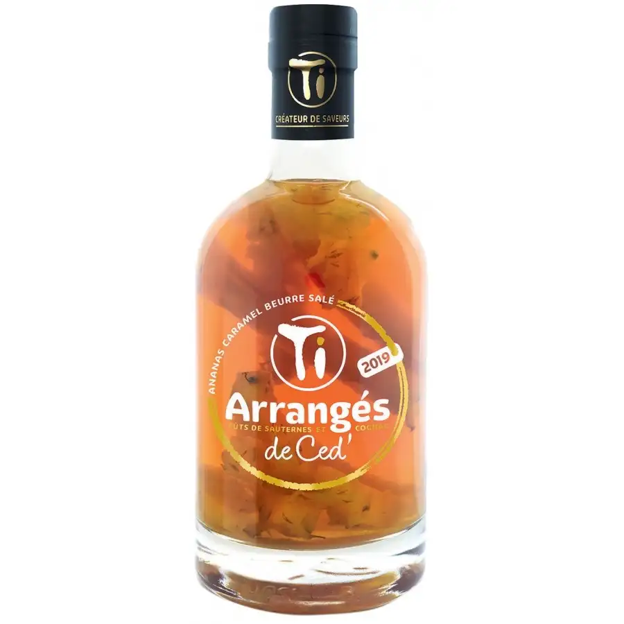 Bottle of Ti Arrangés de Ced‘ R.C.N.A Ananas Caramel Beurre Salé (Sauternes & Cognac) Les Rhums de Ced