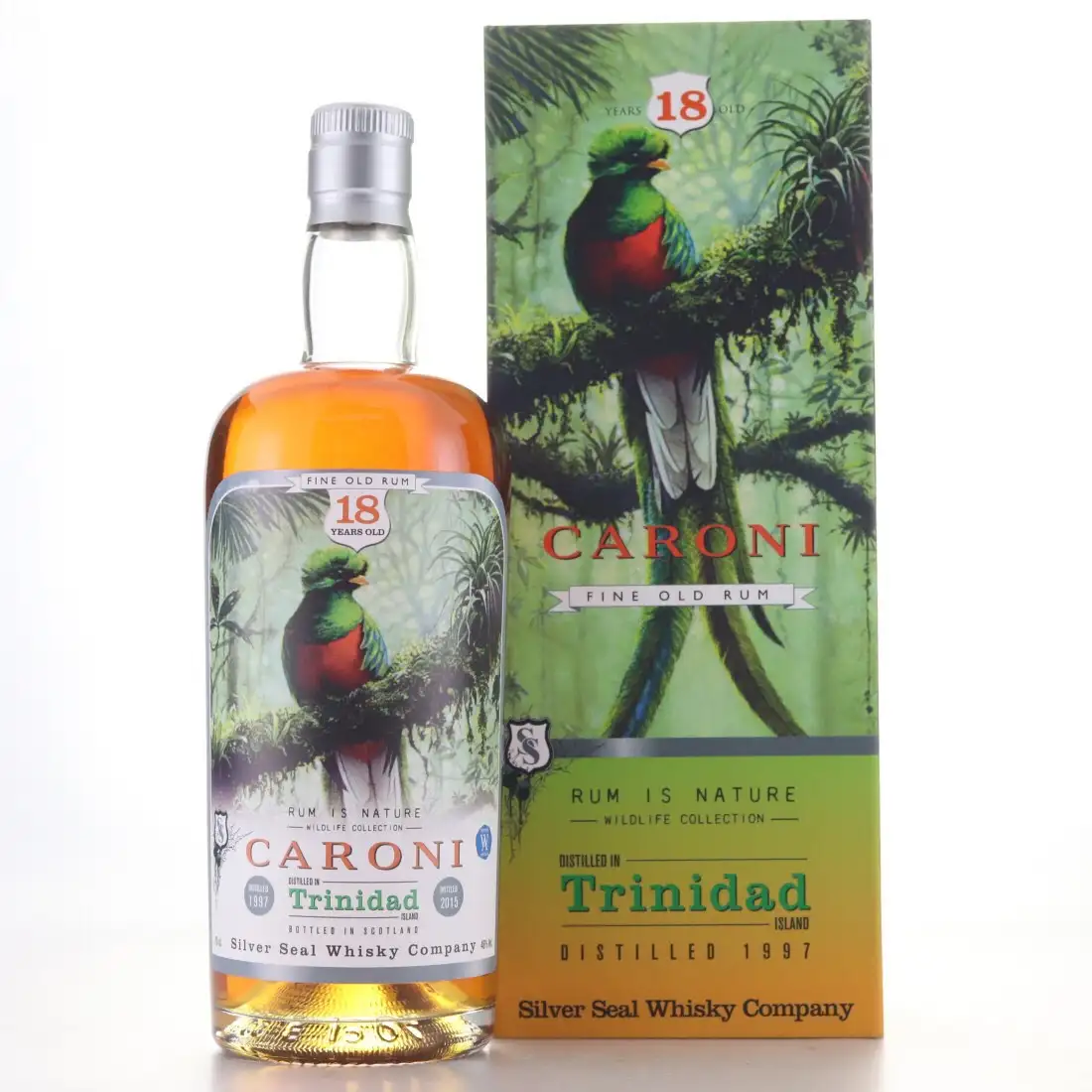 Bottle of Silver Seal Caroni Trinidad HTR 1997