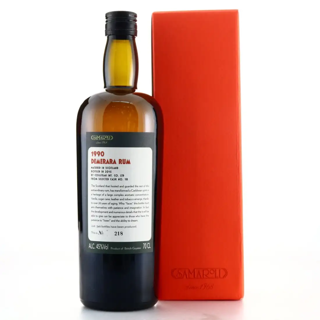 Hochauflösendes Bild von Samaroli DDL Demerara Rum 1990