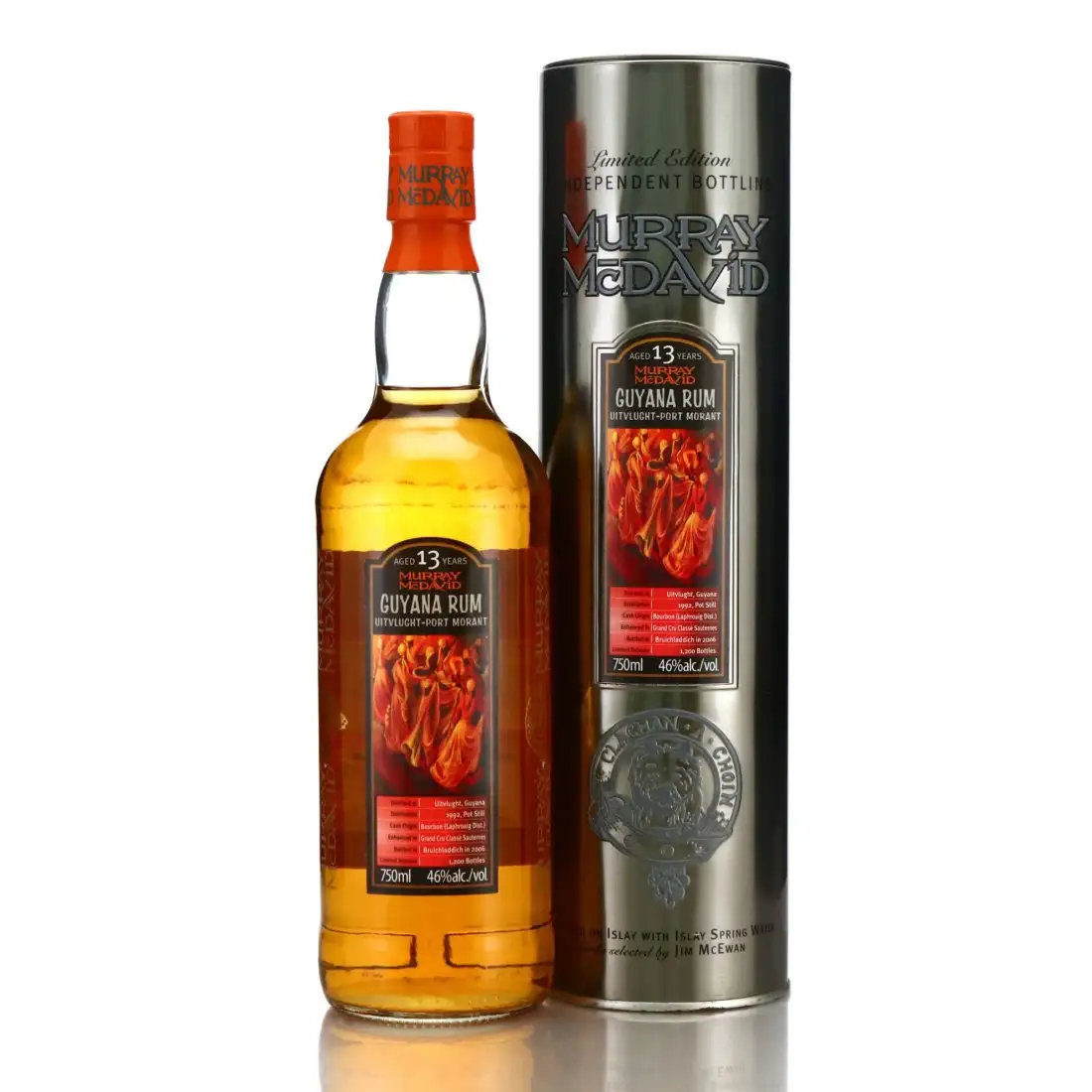 Bottle of Murray McDavid Uitvlugt (Port Mourant) Guyana Rum 1992