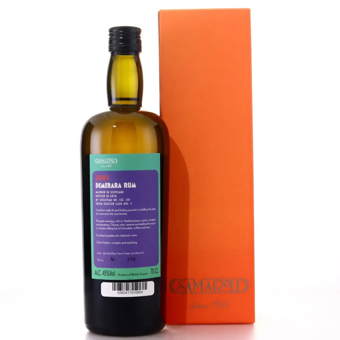 Hochauflösendes Bild von Samaroli DDL Demerara Rum 2002