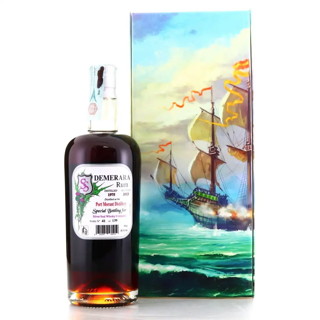 Hochauflösendes Bild von Silver Seal Port Mourant Demerara 1975