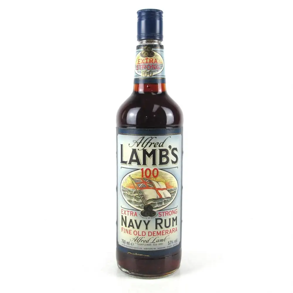Hochauflösendes Bild von Alfred Lamb‘s 100 Extra Strong Navy Rum 1980s