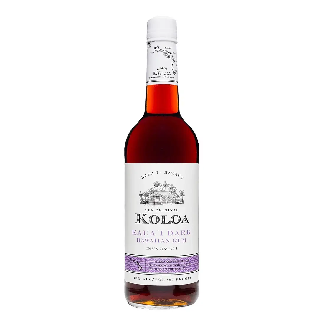 Bottle of Koloa Rum Company Koloa Kaua‘i Dark