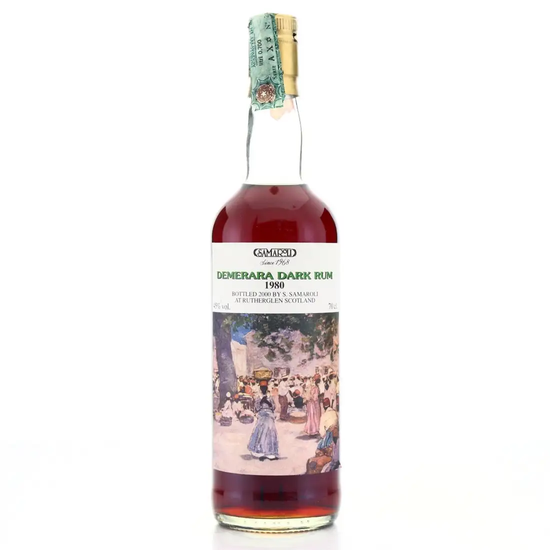 Bottle of Samaroli Demerara Dark Rum 1980