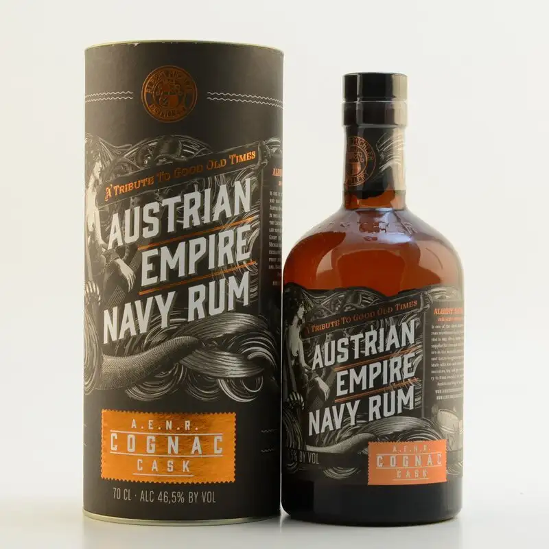 Bottle of Albert Michler Distillery Austrian Empire Navy Rum Cognac Cask