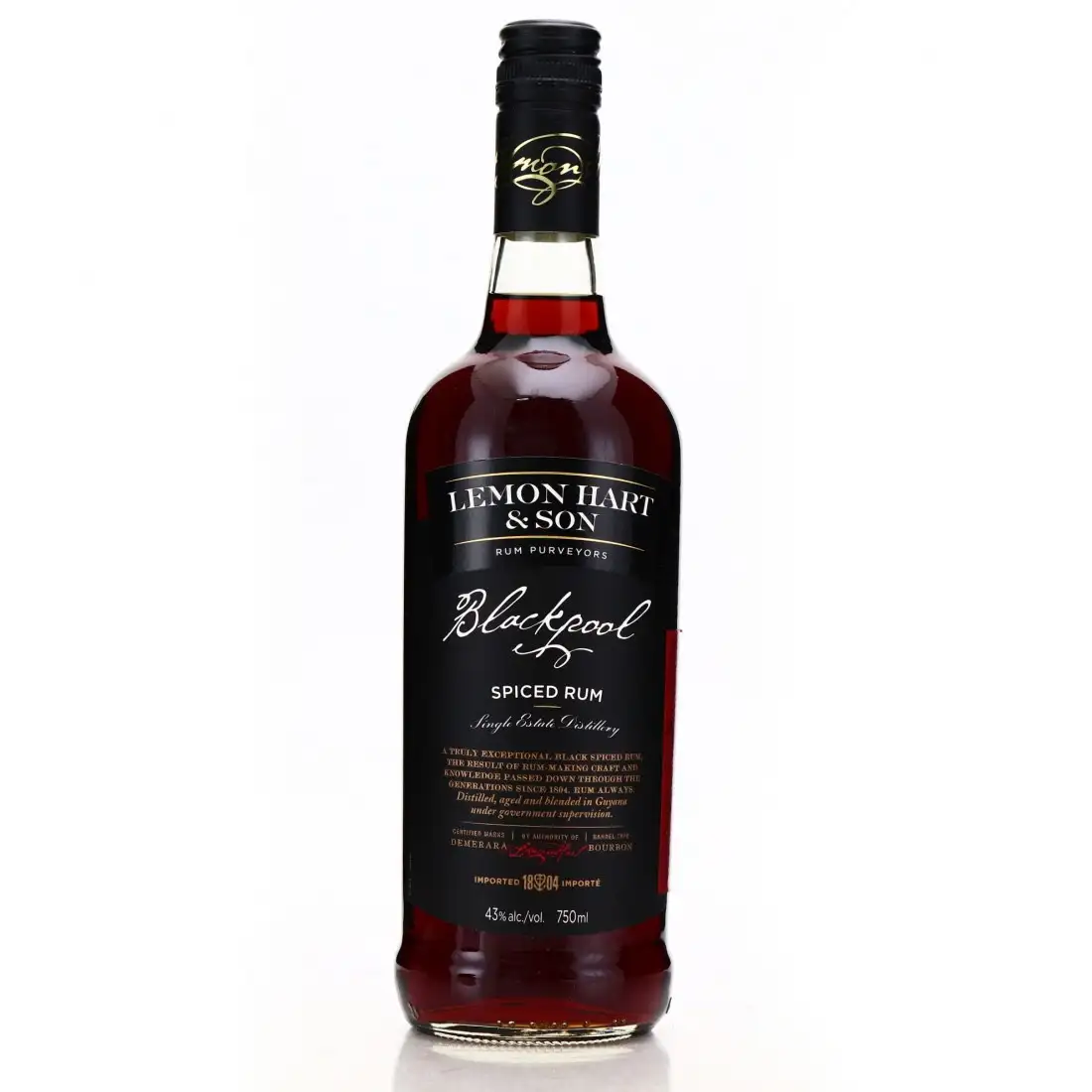 Bottle of Lemon Hart & Son Blackpool Navy Spiced