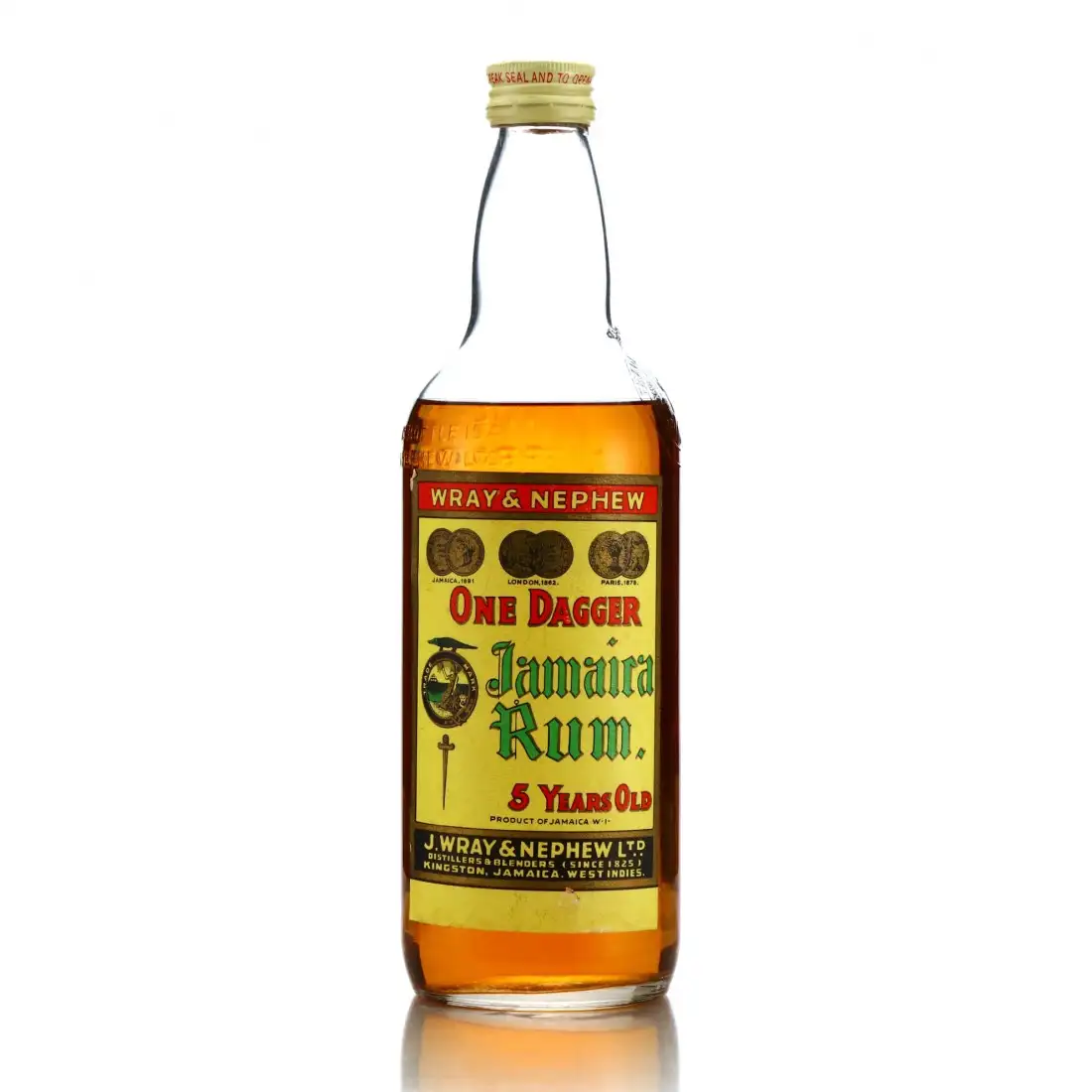 Bottle of J. Wray & Nephew LTD. One Dagger