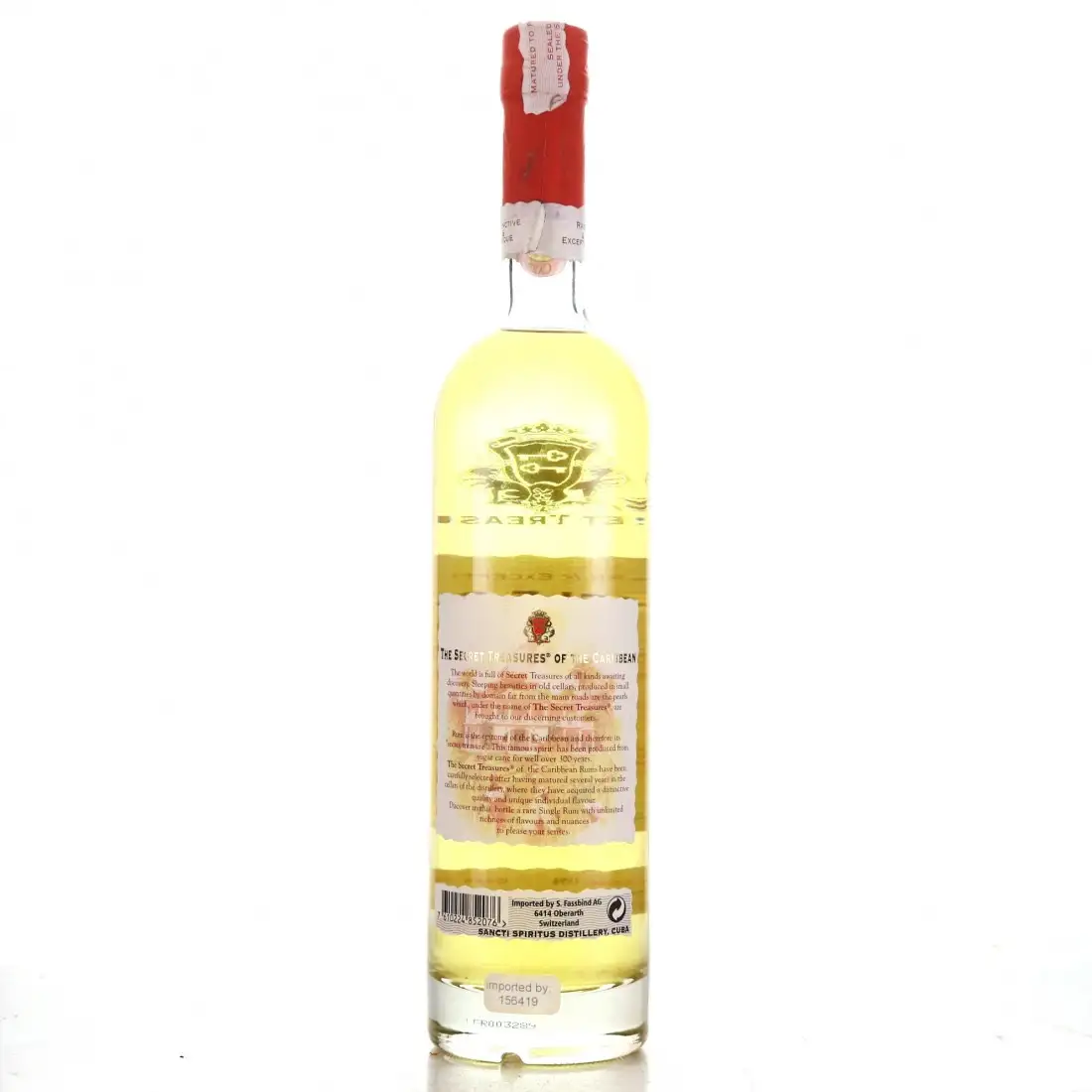 Hochauflösendes Bild von Secret Treasures Sancti Spiritus Old Aguardiente de Caña Rum 1996