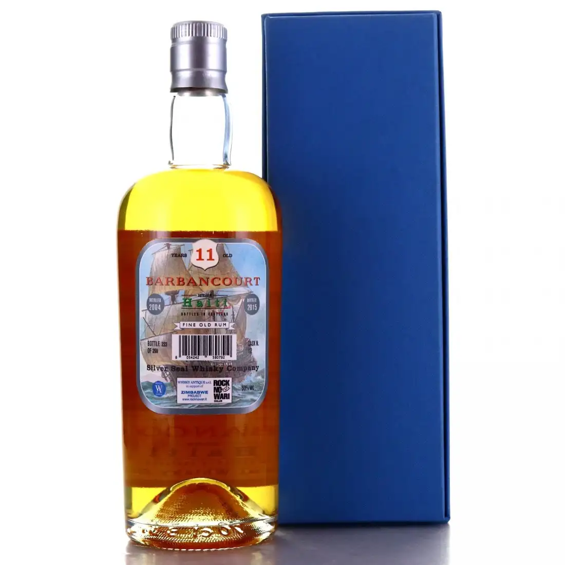 Hochauflösendes Bild von Silver Seal Barbancourt Haiti 2004