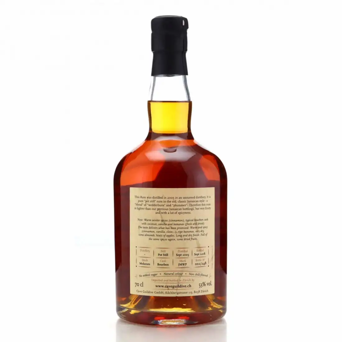 Hochauflösendes Bild von Cave Guildive Worthy Park Jamaica Rum 2005