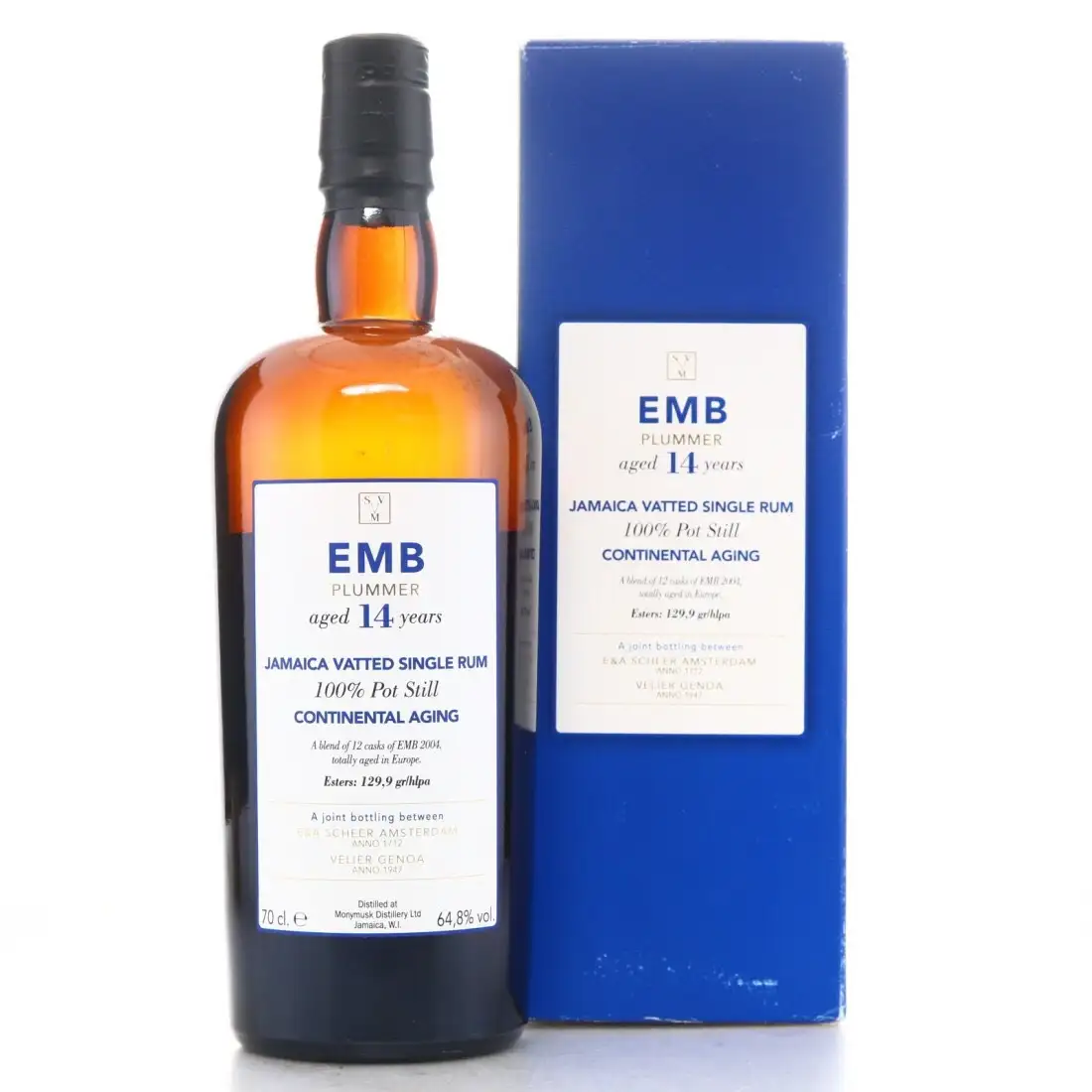 Bottle of Velier & Scheer Clarendon Plummer Continental Aging EMB 2004