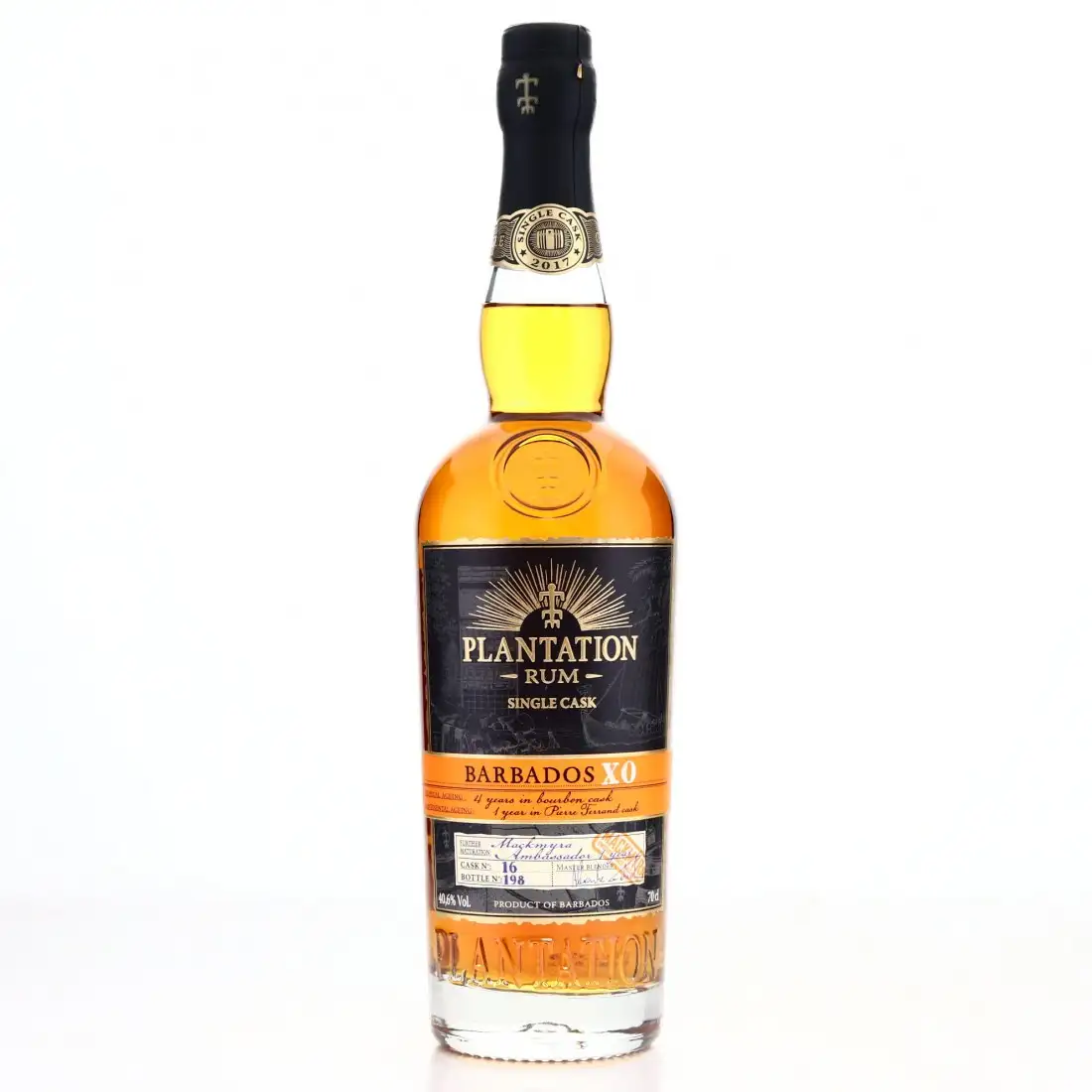 Bottle of Plantation Barbados XO Single Cask Mackmyra Ambassadör Rök 2017