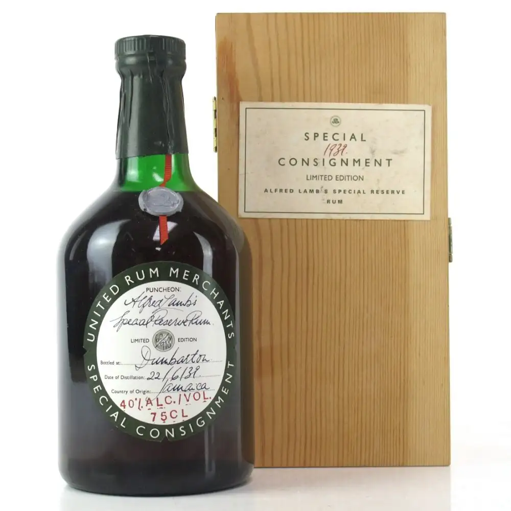 Hochauflösendes Bild von Alfred Lamb‘s United Rum Merchants Special Reservation Rum 1939