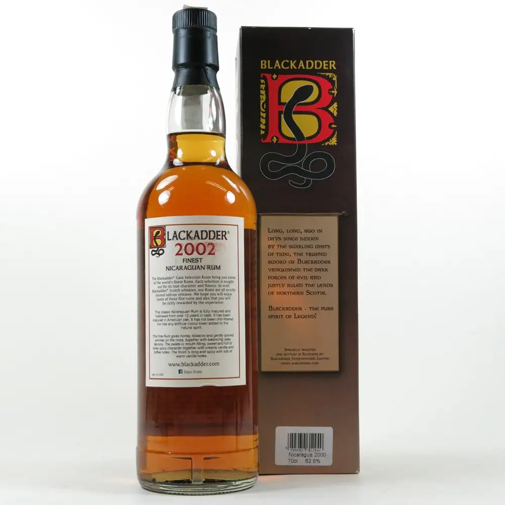Hochauflösendes Bild von Blackadder Nicaraguan Raw Cask Rum 2002