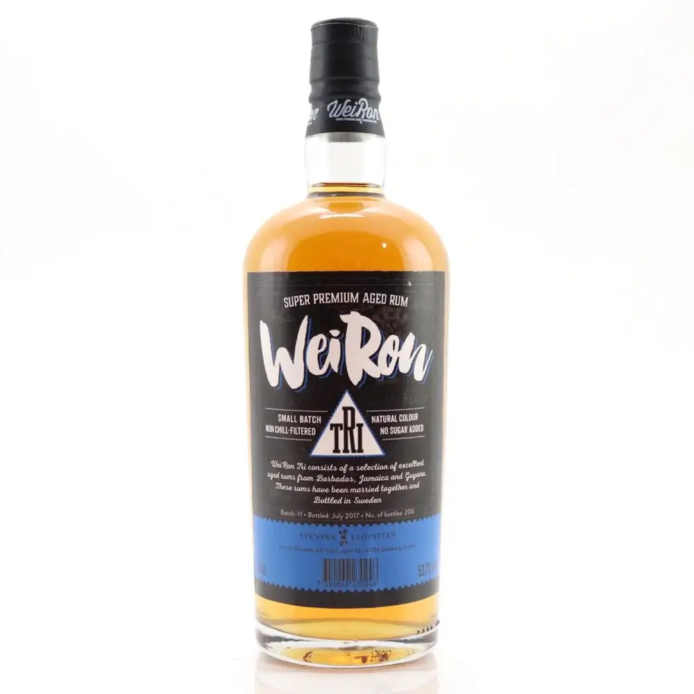 Bottle of Svenska Eldvatten WeiRon Caribbean Rum Batch #1