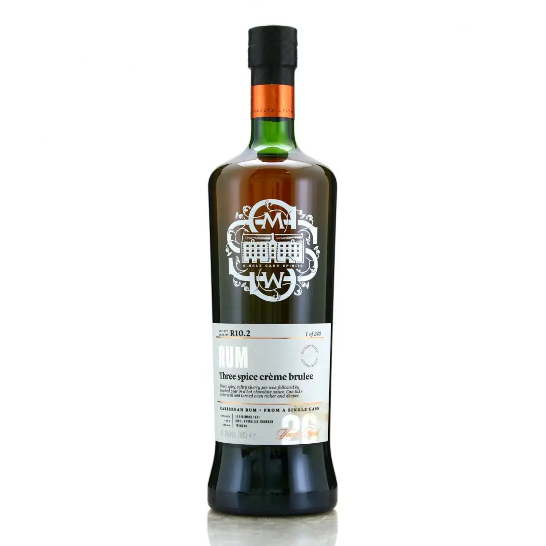 Hochauflösendes Bild von SMWS T.D.L R10.2 Three spice crème brulee 1991