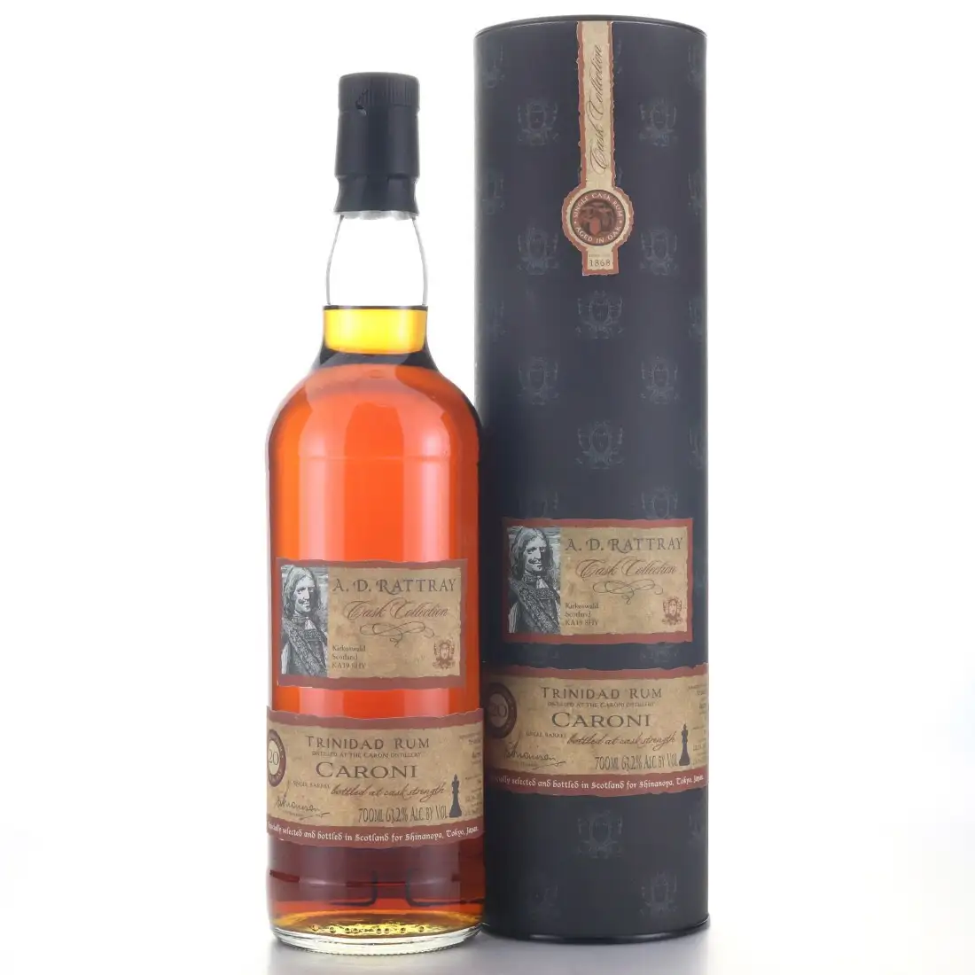 Bottle of A.D. Rattray Caroni Cask Collection Shinanoya HTR 1997