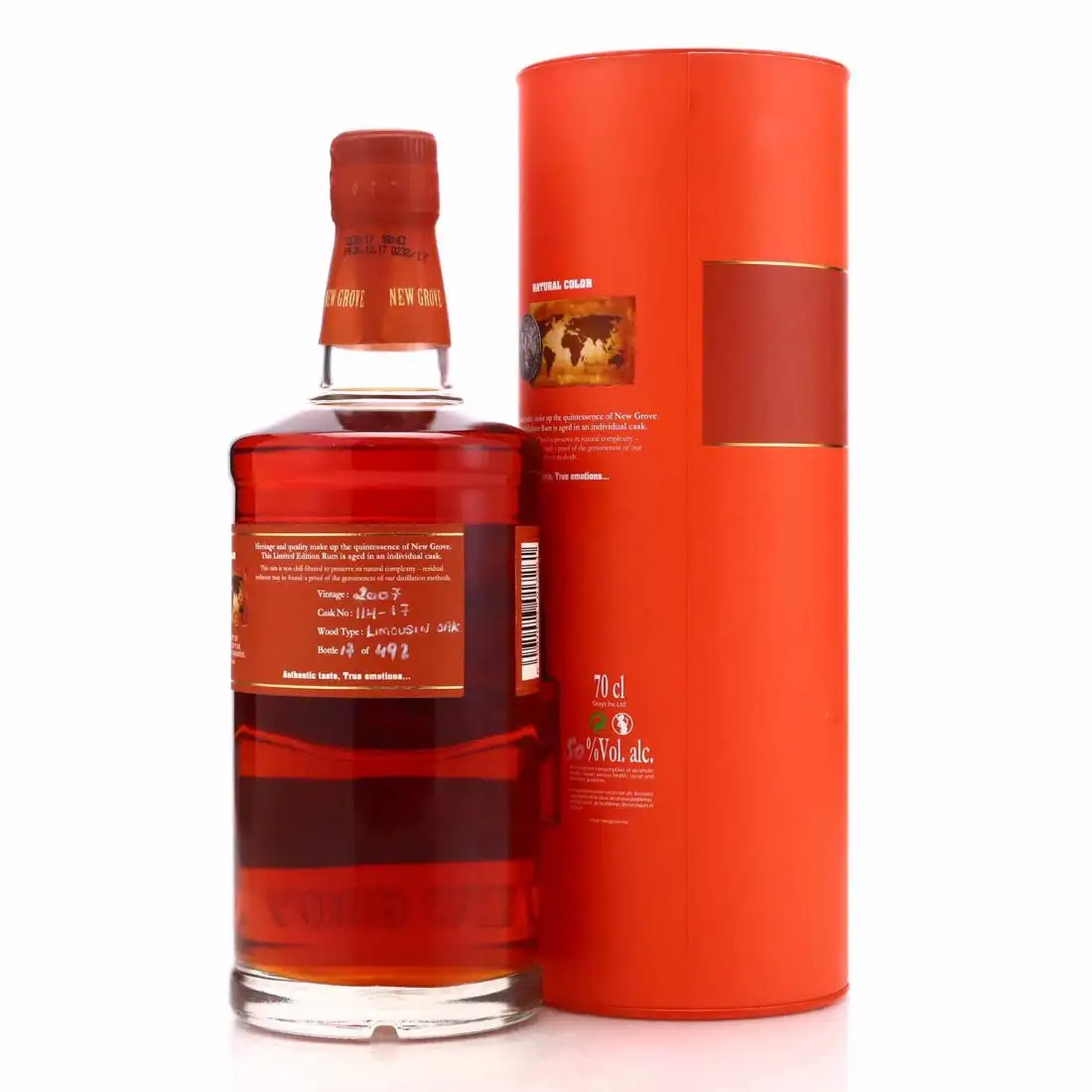 Hochauflösendes Bild von La Confrérie du Rhum Grays New Grove Single Cask 2007