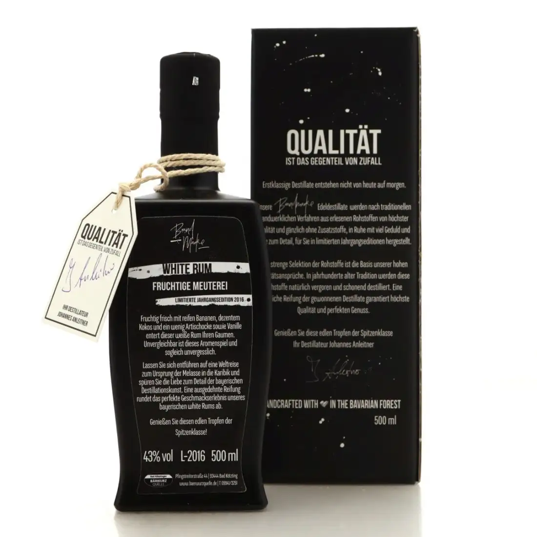 Hochauflösendes Bild von Brand Marke White Rum 2016