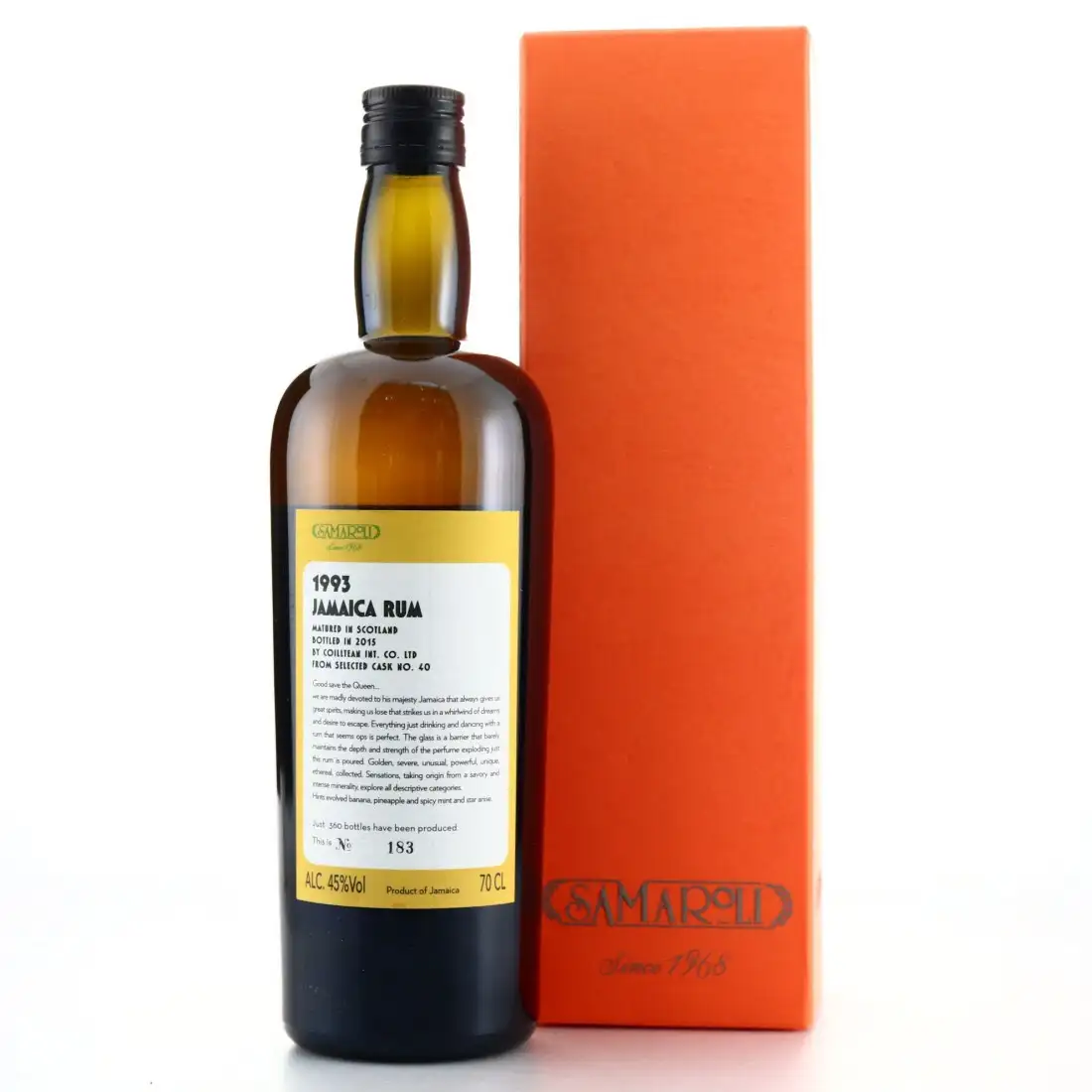 Hochauflösendes Bild von Samaroli Hampden Jamaica Rum 1993