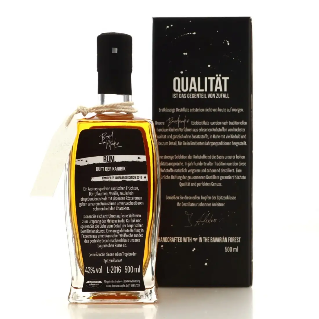 Hochauflösendes Bild von Brand Marke Rum 2016
