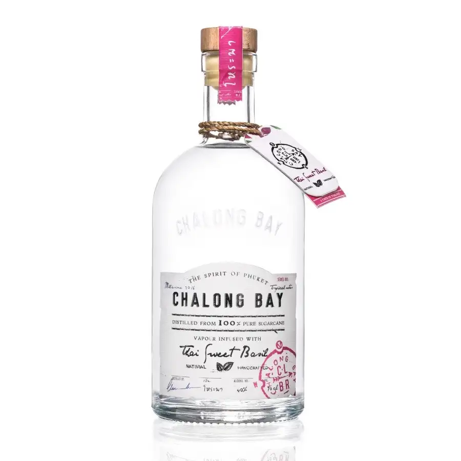 Bottle of Chalong Bay Distillery The Spirit Of Phuket Thai Sweet Basil 2018