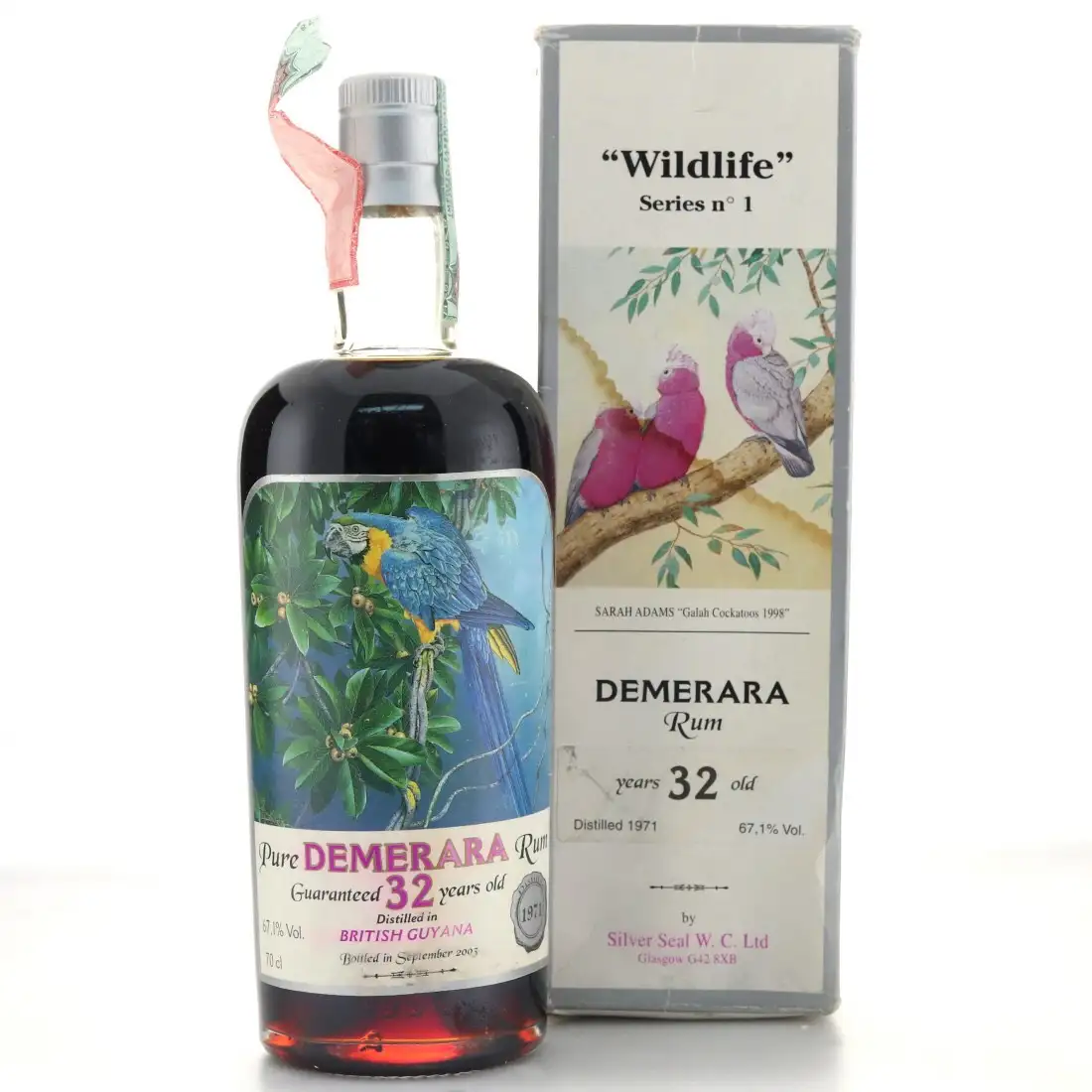 Bottle of Silver Seal Demerara Rum Wildlife Series No. 1 1971