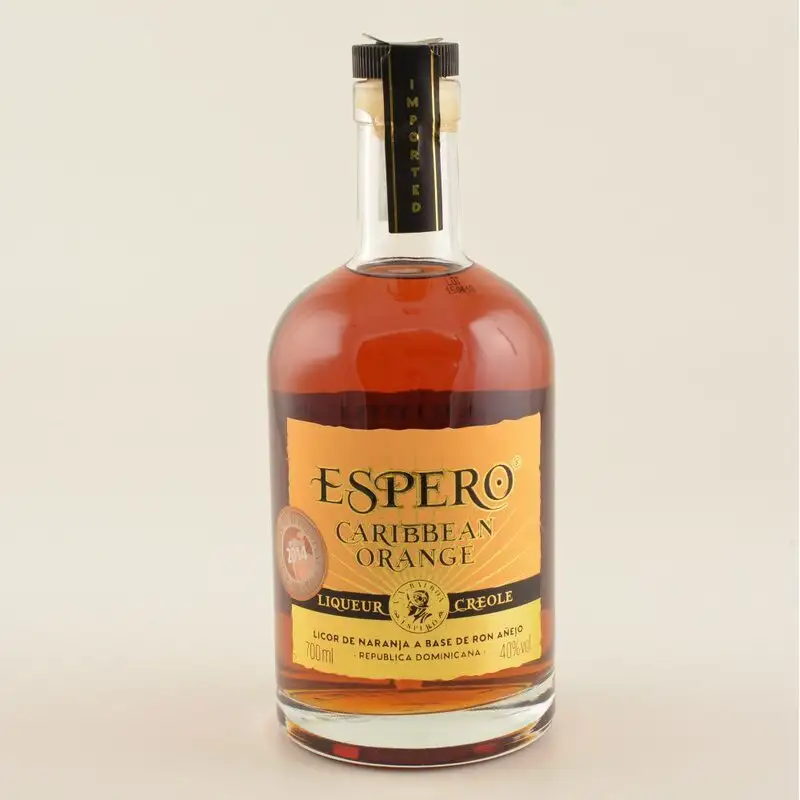 Bottle of Ron Espero Liqueur Creole Caribbean Orange