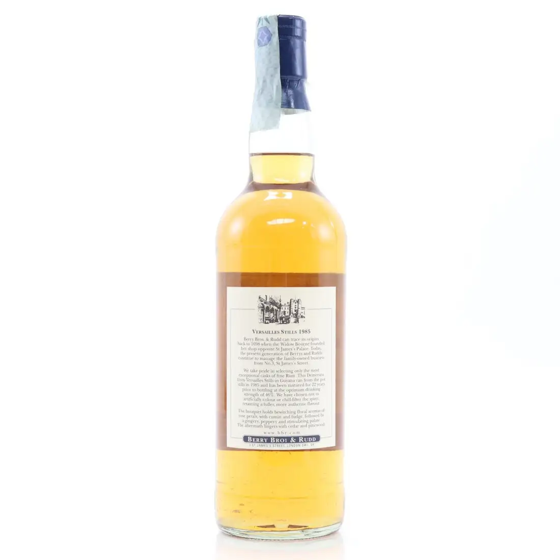 Hochauflösendes Bild von Berry Bros & Rudd Versailles Finest Demerara Rum 1985
