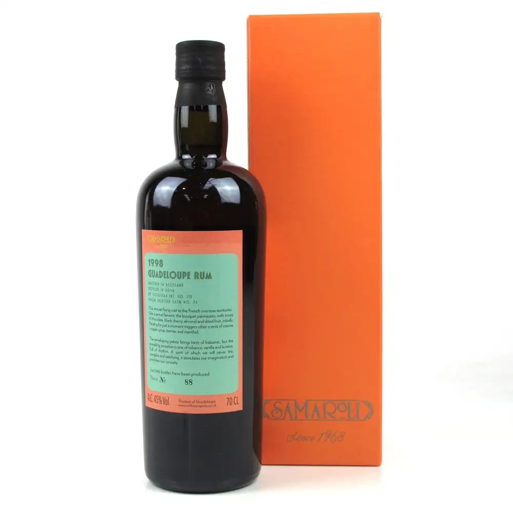 Hochauflösendes Bild von Samaroli Guadeloupe Rum 1998