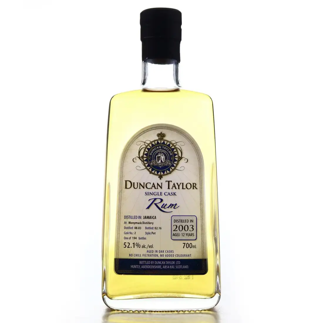 Hochauflösendes Bild von Duncan Taylor Clarendon Single Cask Rum 2003