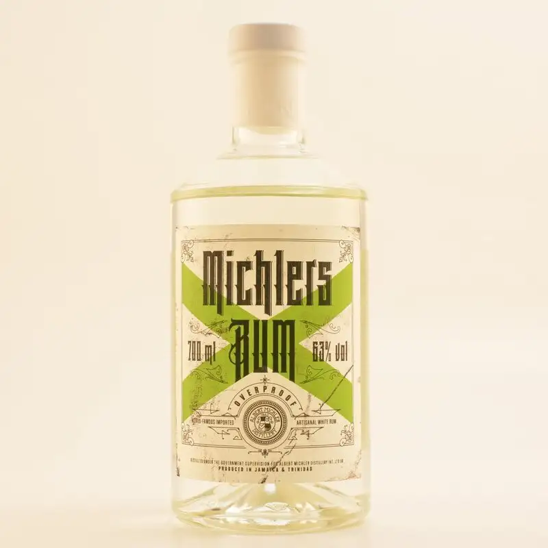 Bottle of Albert Michler Distillery Michlers Rum White Overproof