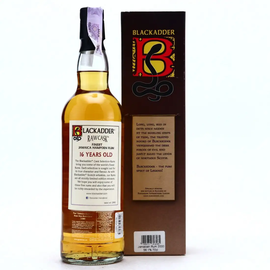 Hochauflösendes Bild von Blackadder Hampden Raw Cask Rum LROK 2000