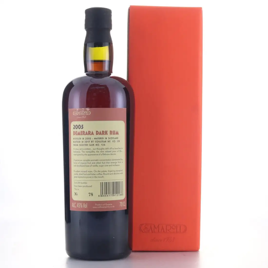 High resolution image of Samaroli DDL Demerara Dark 2005