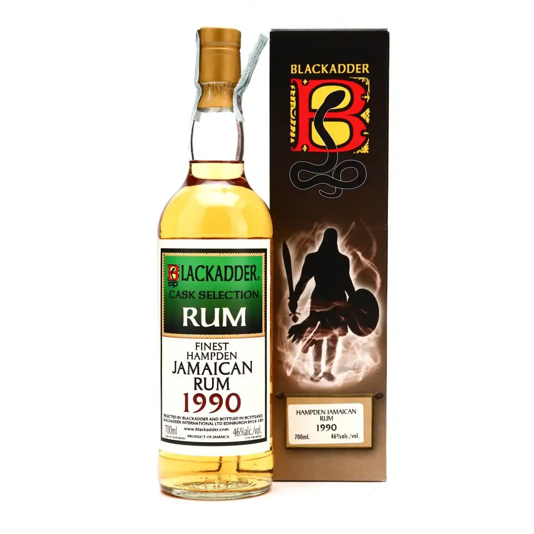 Bottle of Blackadder Hampden Cask Selection Rum C<>H 1990