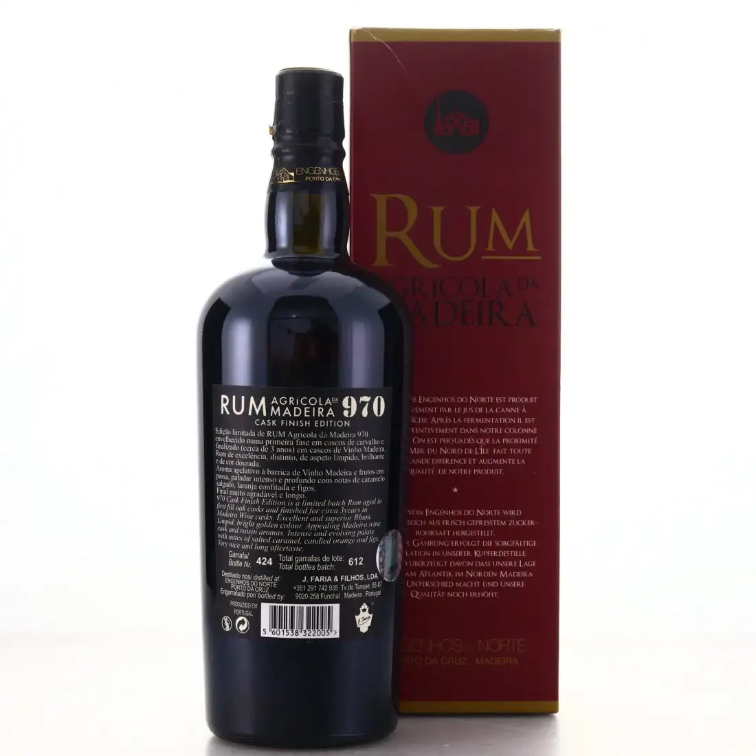 Hochauflösendes Bild von Engenhos do Norte 970 Black Label Cask Finish Edition 2012