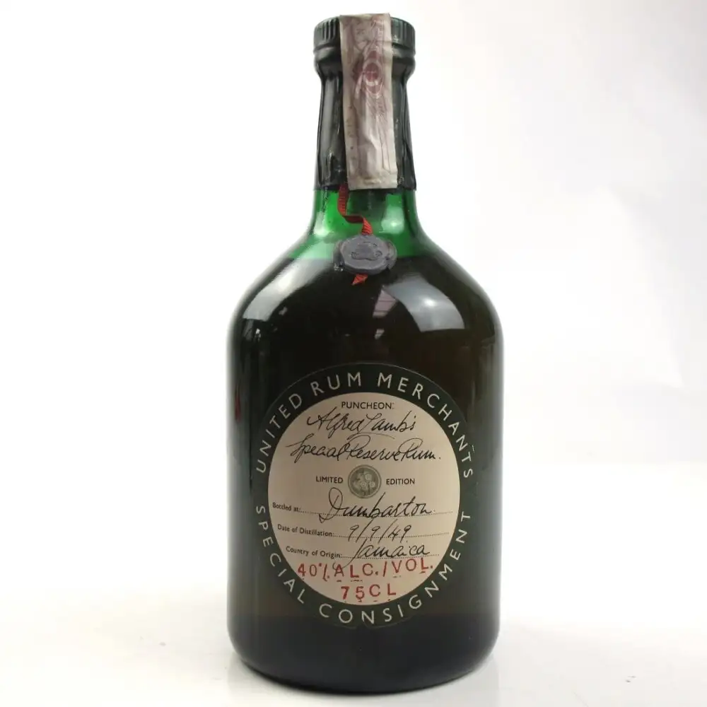 Hochauflösendes Bild von Alfred Lamb‘s United Rum Merchants Special Reservation Rum 1949