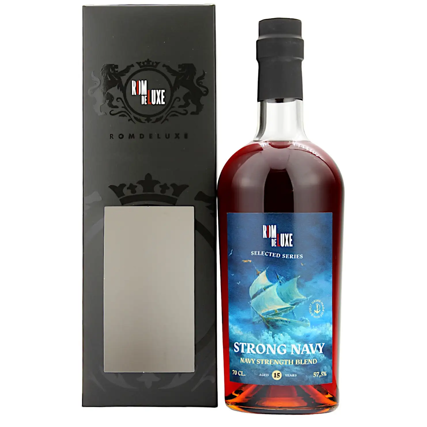 Bottle of Romdeluxe Strong Navy