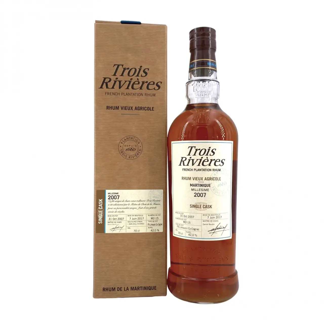 Bottle of Trois Rivières Single Cask 2007