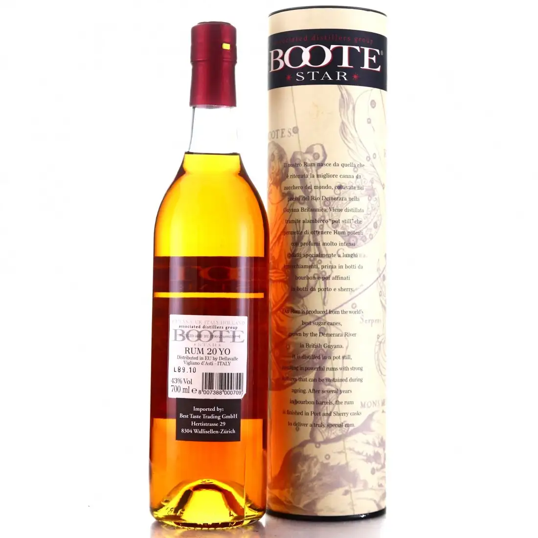 High resolution image of Associated Distillers Group Boote Star Demerara Proprietor Reserve